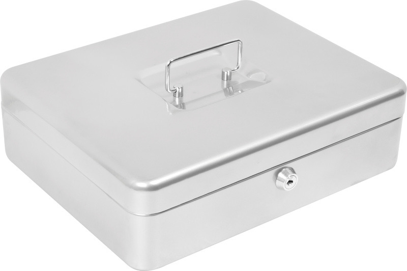 Alco al-843-36 geldkistje 300x240x90mm staal zilver