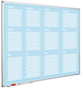 Smit Visual Jaarplanner blauw - 90x120 cm - Augustus-Juli