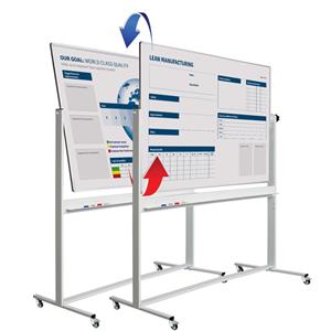 Smit Visual Whiteboard verrijdbaar Bedrukt - 100 x 180 cm
