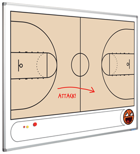 Smit Visual Whiteboard met Basketbalveld - 90 x 120 cm
