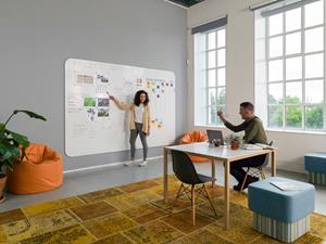 Smit Visual Design frameloze whiteboardwand 198x294 cm - 3 panelen