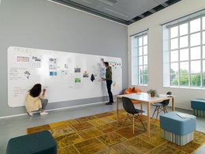 Smit Visual Design frameloze whiteboardwand 198x490 cm - 5 panelen