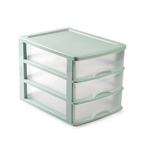 PlasticForte Ladeblok - groen - 3 lades - L35,5xB27xH26 - bureau organizer -