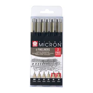 Bruynzeel Sakura Pigma Micron fineliners - 4 + 2 gratis