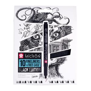 Royal Talens Sakura Pigma Micron fineliners - Black Edition - 10 stuks