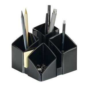 Han Pennenbakje Scala - 4 vaks - bureau organizer - 12 x 10 cm - zwart -