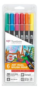 Tombow ABT Dual Brush Pen set - 6 stuks - assorti colours