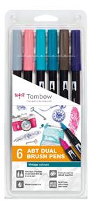 Tombow ABT Dual Brush Pen set - 6 stuks - vintage colours