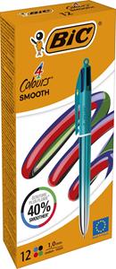 Bic Colours Smooth Gradiant 4-kleurenbalpen, medium, groen