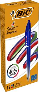 Bic Colours Smooth Gradiant 4-kleurenbalpen, medium, blauw