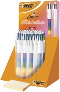 Bic Colours Rainbow 4-kleurenbalpen, medium, display van 30 stuks