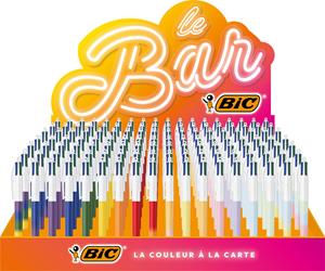Bic Colours BAR 4-kleurenbalpen, geassorteerde kleuren, display van 216 stuks