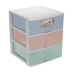 Hega Hogar Ladeblokje - 3 lades - gekleurd - x x cm - kunststof - ladekastje -