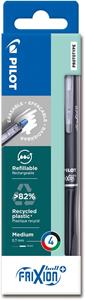 Pilot FriXion Ball Plus roller, medium, geassorteerde kleuren, etui van 4 stuks