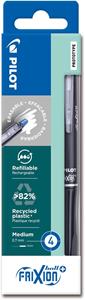 Pilot FriXion Ball Plus roller, medium, blauw, etui van 4 stuks