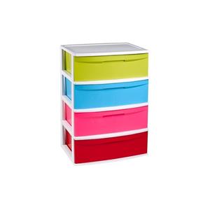 PlasticForte Ladekast - 4 lades - organizer - gekleurd - x 56 x 80 cm -
