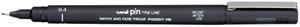 Uni-ball Uni Pin fineliner, ronde punt, 0,4 mm, zwart