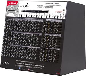Uni-ball Uni Pin fineliner, display van 240 stuks, zwart