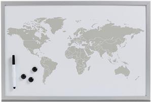 Zeller Present Magneetbord World Memobord, wereldkaartmotief