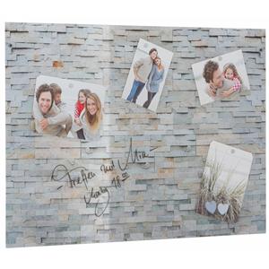 Home affaire Magneetbord Stone Wall Memobord, acrylglas, steen, magnetisch, bord (1-delig)