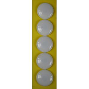Merkloos Benson ronde koelkast / whiteboard magneetjes - 5x stuks - wit - Keuken magneten -