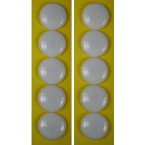 Benson ronde koelkast / whiteboard magneetjes - 10x stuks - wit - Keuken magneten -