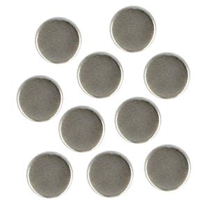 AMIG Magneten setje rond - zilver - 10x stuks - 12 x 3 mm - Hobby artikelen/Memobord/Koelkast -