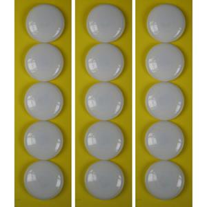 Benson ronde koelkast / whiteboard magneetjes - 15x stuks - wit - Keuken magneten -
