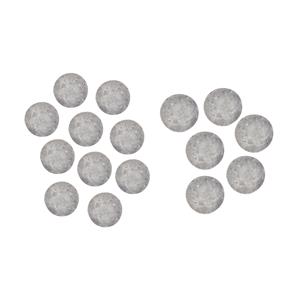 Rayher hobby materialen Magneten rond - zelfklevend - grijs - 16x stuks - 10 x 3 en 15 x 3 mm - Hobby artikelen -