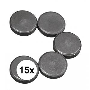 Rayher hobby materialen 15x ronde magneten 20 x 5 mm -