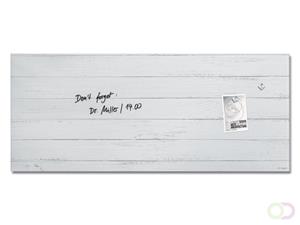 Sigel SI-GL381 Glasmagneetbord Artverum White Wood 130x55 cm Wit