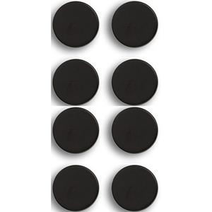 Zeller Whiteboard/koelkast magneten extra sterk - 8x - mat zwart - 2 cm -