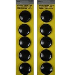 Merkloos Benson ronde koelkast / whiteboard magneetjes - 20x stuks - zwart - Keuken magneten -