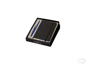Sheaffer SF-G2940151-4 Balpen VFM Giftset Neon Blue Nickel Plated + A6 Notebook