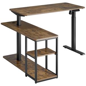 Zit-sta-bureau In hoogte verstelbaar, Elektrisch in hoogte verstelbaar Hoogte: 73 tot 121 cm (b x h x d) 1360 x 730 x 1200 mm Natuurlijk