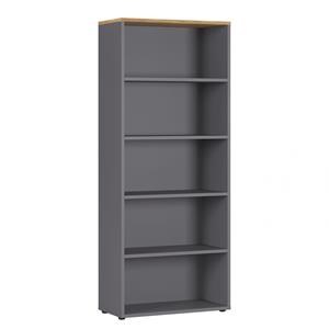 Huisenthuis.nl Hoge brede kantoorkast Ergonoma Eiken