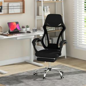 Costway Ergonomische Bureaustoel met Netbespanning Draaibare Directiestoel Verstelbare Rugleuning Hoofdsteun Relaxfauteuil met Hoge Rugleuning