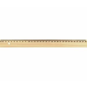 Merkloos Houten liniaal 30 cm -