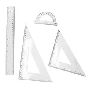 Gerimport School/wiskunde linialen set 4 delig -