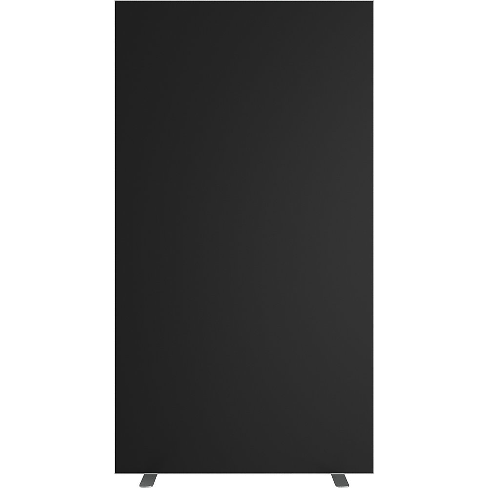 EasyScreen Scheidingswand , h x d = 1740 x 390 mm, met geluidsisolatie, zwart, breedte 940 mm