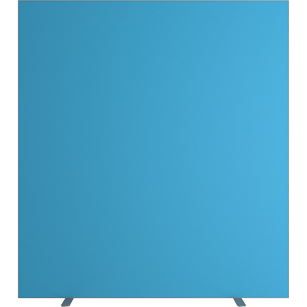 EasyScreen Scheidingswand , h x d = 1740 x 390 mm, met geluidsisolatie, blauw, breedte 1600 mm