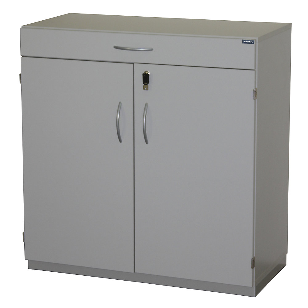 Eurokraft pro Apparatenkast met sorteertafel, h x b x d = 942 x 913 x 440 mm, afsluitbaar, lichtgrijs RAL 7035