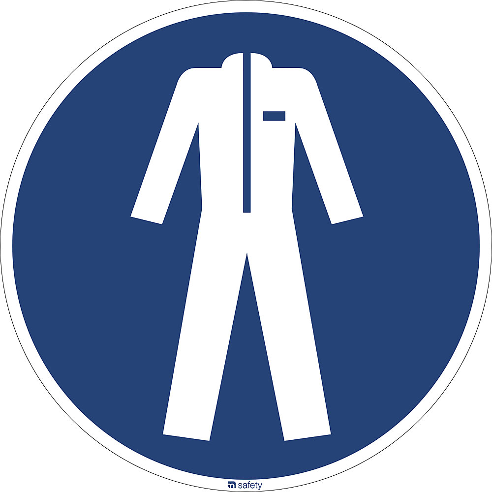 Gebodsbord, beschermende kleding verplicht, VE = 10 stuks, aluminium, Ø 200 mm