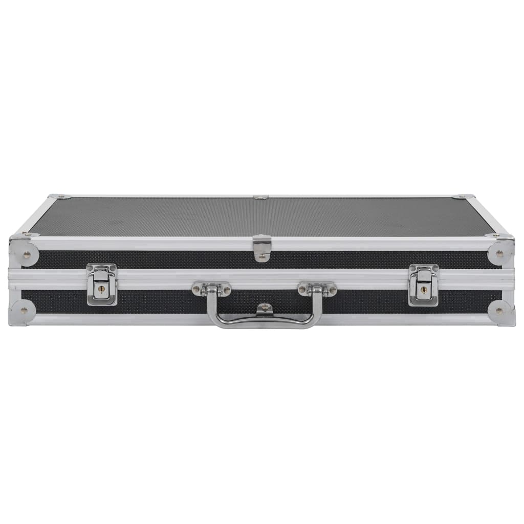 vidaXL Wapenkoffer aluminium ABS zwart