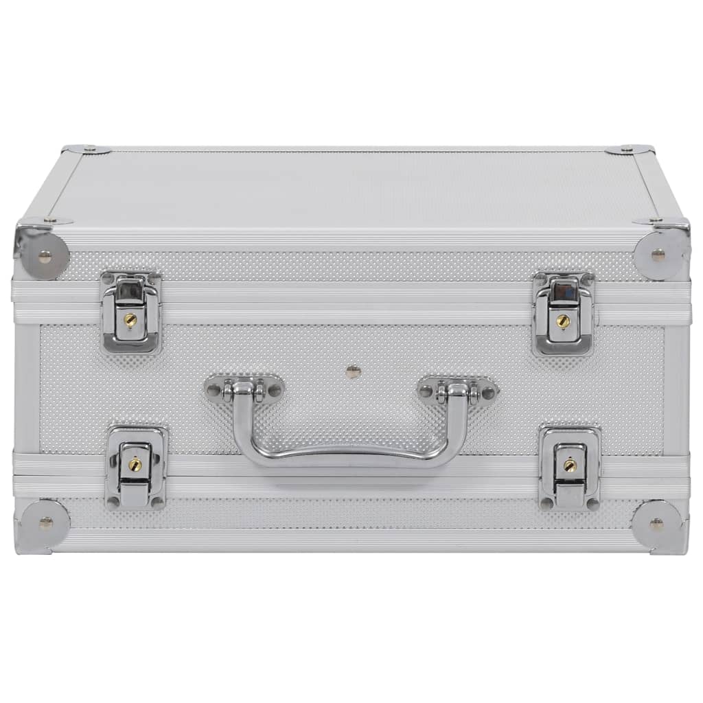 vidaXL Wapenkoffer aluminium ABS zilverkleurig