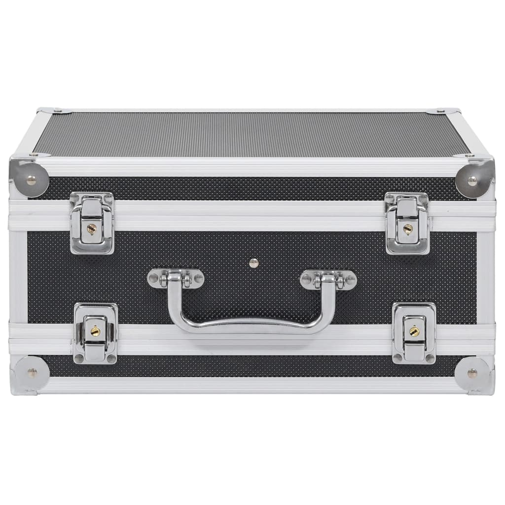 vidaXL Wapenkoffer aluminium ABS zwart