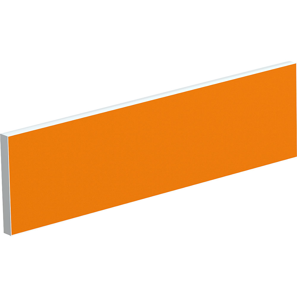EasyDesk Scheidingswand voor teambureaus, breedte 1400 mm, bekleding oranje