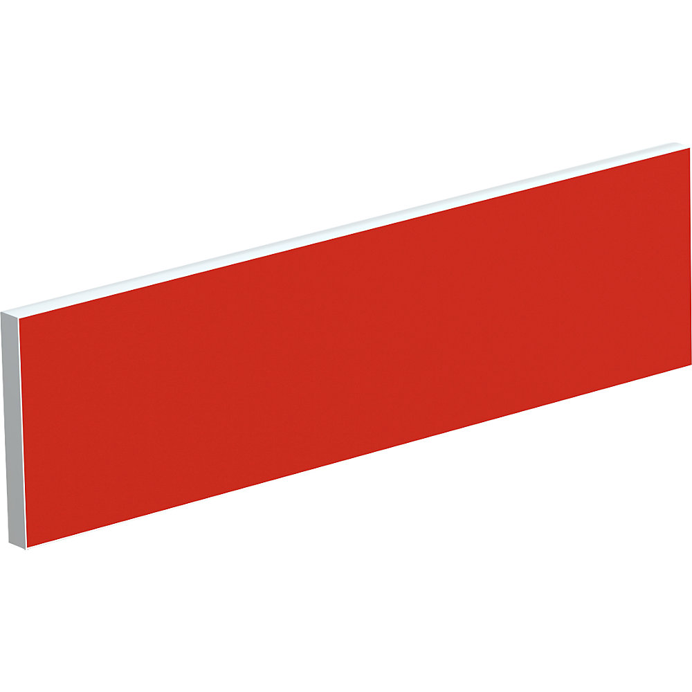 EasyDesk Scheidingswand voor teambureaus, breedte 1600 mm, bekleding rood