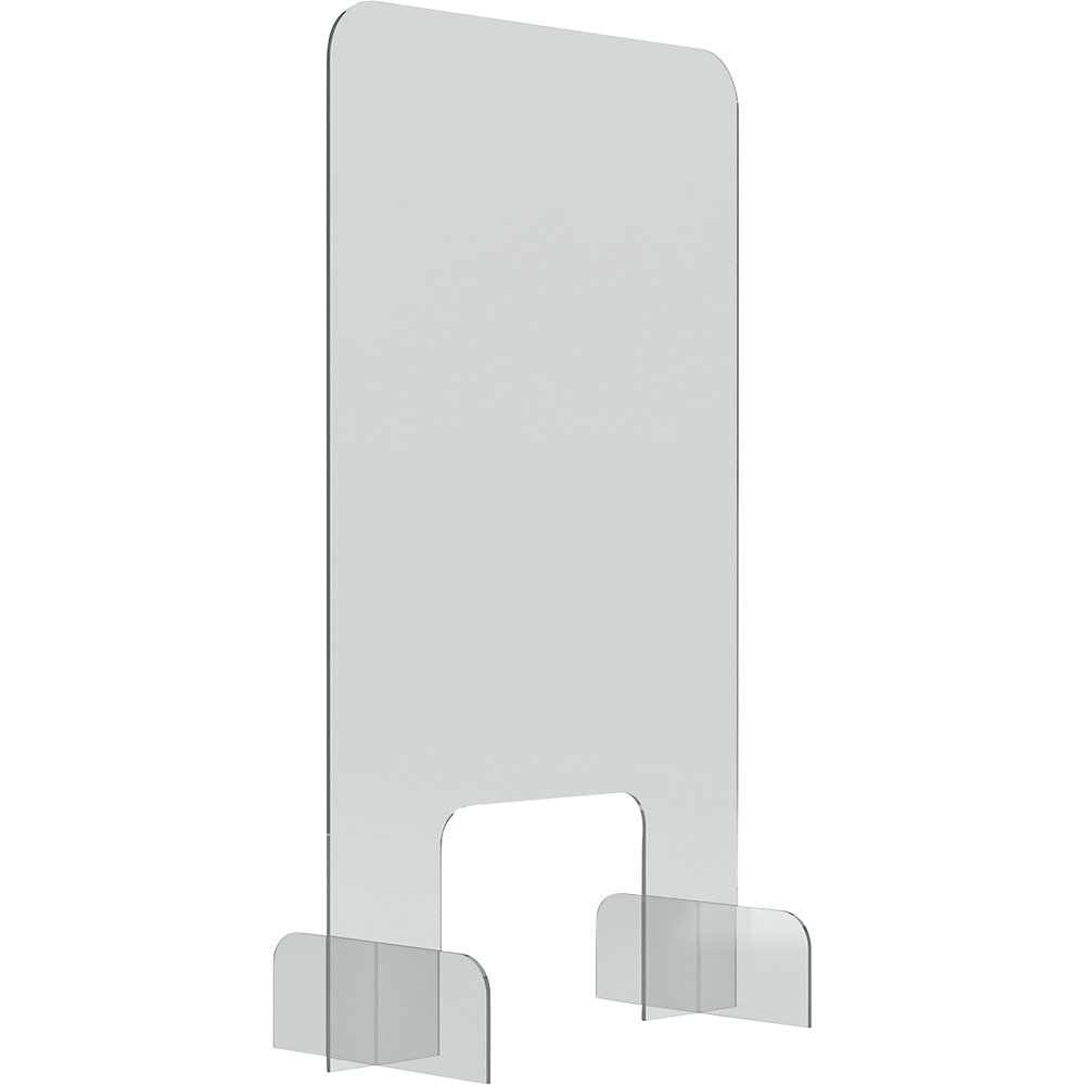 Balie- en tafelstandaard, acrylglas, transparant, 5 mm dik, h x b x d = 845 x 495 x 240 mm, vanaf 5 stuks
