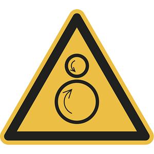 Waarschuwingsbord, waarschuwing voor tegengestelde rollen, VE = 10 stuks, folie, hoeklengte 100 mm